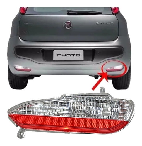 Imagen 1 de 6 de Faro Trasero De Paragolpe Para Fiat Punto 2012 Al 2015 Der