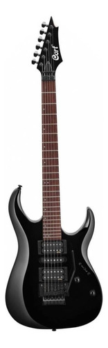 Guitarra eléctrica Cort X Series X250 de caoba black con diapasón de jatoba