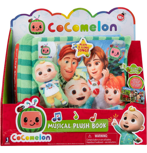 Cocomelon Nursery Ryme Singing Time Plush Libro, Con Toy De