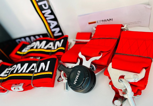 Imagen 3 de 6 de Cintos 5 Puntas Competicion Rojo Camlock Epman Apert Rapida