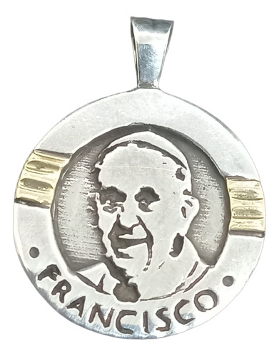 Dije Del Papa Francisco , En Plata Y Oro , 5.7 Gramos 