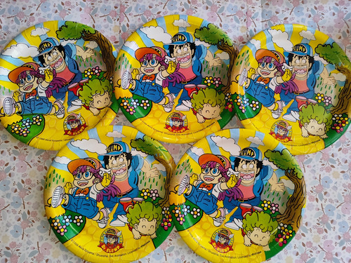 Arale Dr Slump Platos De Carton Vintage 1999 Akira Toriyama