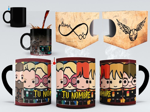 Taza Harry Potter Personajes Plataforma Casas Personalizadas