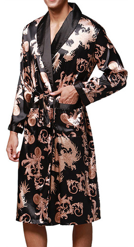 Vestidos Kimono De Satén De Seda Para Verano Y Otoño