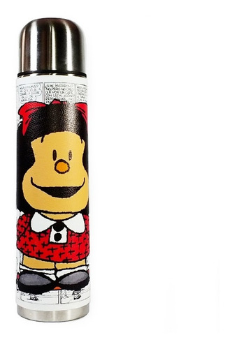 Imagen 2 de 3 de Termo Y Mate Y Termo Acero 1 Litro Madera Mafalda 2