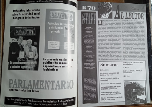 Revista Los 70 N° 9 Ligas Agrarias Piluso Política D. Vilá (Usado)