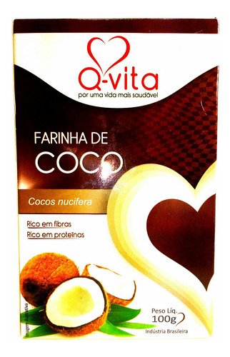 Farinha De Coco Q-vita 100g Cocos Nucifera