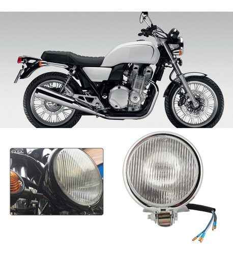 Faro Retro Universal Para Motocicleta