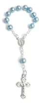 Comprar 40 Mini Rosarios Denarios Souvenir Bautismo Comunión Celeste
