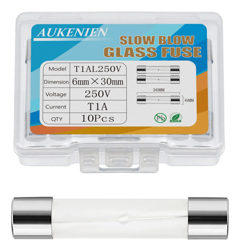 Aukenien T 1a 250v Slow Blow Glass Fuses T B09v1czzd7_200424