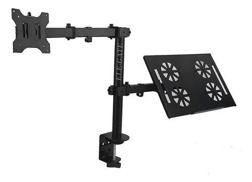 Soporte Doble Portátil Escritorio Pantalla Laptop 32 Pulgada Color Negro Ele-Gate HOLD.85