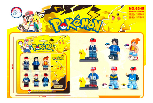 Set 6 Minifiguras Pokemon Go Bloques Construccion Armables