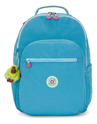 Mochila Kipling Seoul Seoul Color Fresh Aqua Diseño Liso 27l