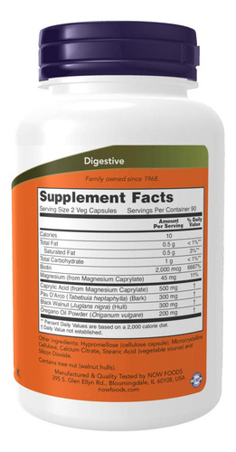Aceite De Orégano Supplements Now Candida Support Pau D'arco