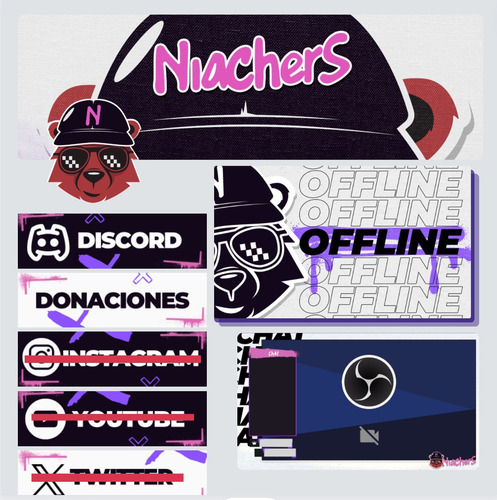 Stream Diseño Animado - Pack Elite - Twich, Kick, Yt, Fb