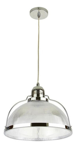 Tecnolite CTL-8073/CR Lámpara Colgante Lamina De Acero Satinado 60w Color Gris