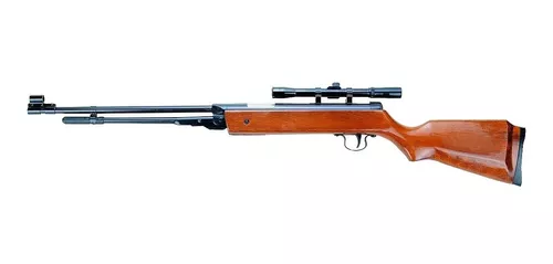 Rifle Aire Comprimido Potenciado 5.5+ Mira 4x20 + 500 Baline