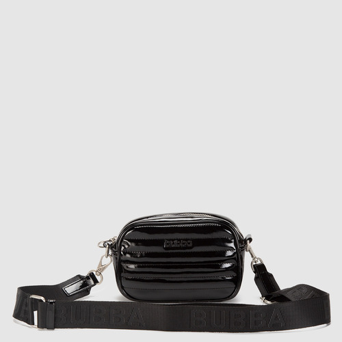 Bolsa Bandolera Crossbody Bubba Purse Gloss Mini Unisex Black Lisa Metalicos Negra