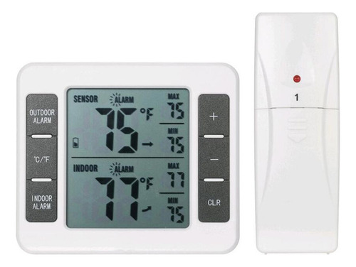 Medidor De Temperatura Exterior Interior Con Sensor Inalámbr