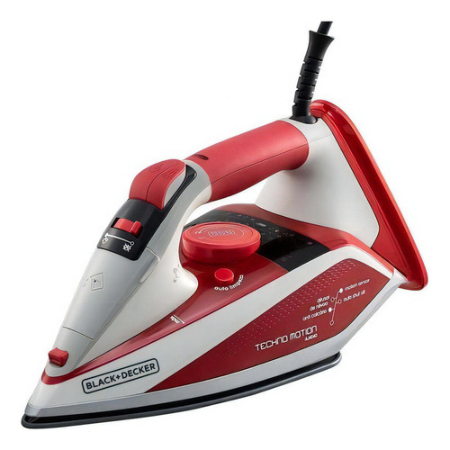 Ferro de passar a vapor Black+Decker AJ4040 cor vermelho com base antiaderente 220V