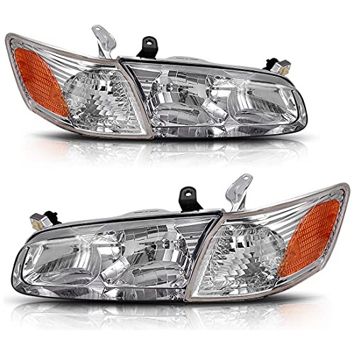 Luces Delanteras Para Camry 2000 2001 Con Faros Ámbar