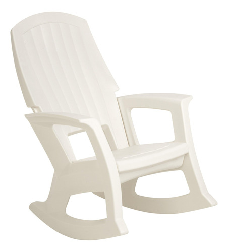 Silla Mecedora Semco De Plástico Reciclado., Xl, Blanco