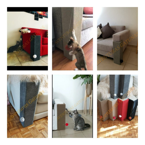Rascador Esquinero - Para Gatos - Ideal Para Sillón Y Pared.
