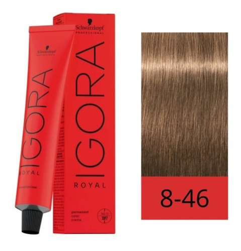  Tinte Profesional Permanente Igora Royal Schwarzkopf 60ml Tono 8-46