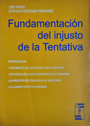 Fundamentación Del Injusto De La Tentativa. 