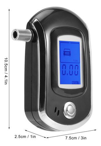Probador De Aliento Digital Lcd Mini Portátil Tipo Soplado
