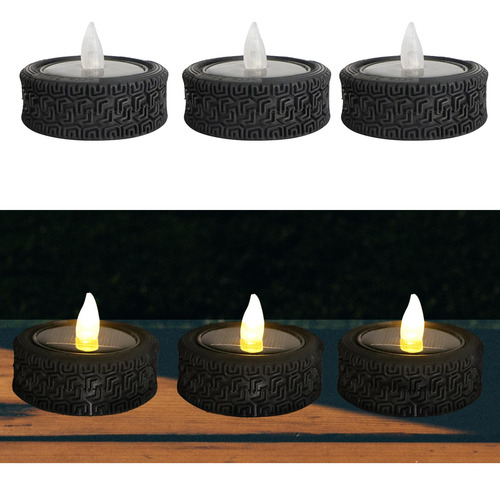 6 Piezas Led Velas Solares Velas Tealight Velas Luz Nocturna