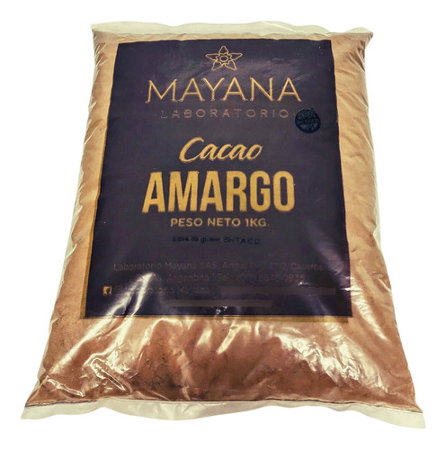 Cacao Amargo X 1kg Mayana Sin Tacc