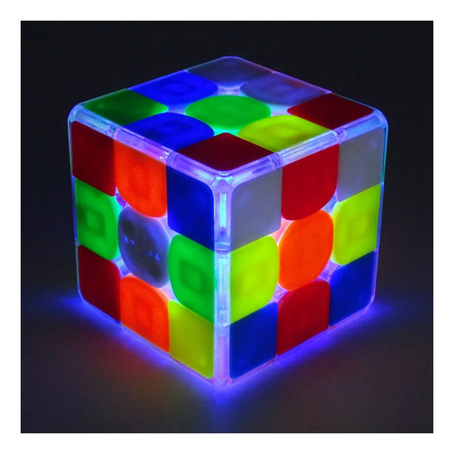 Cubo 3x3 Brillante Sengso Lustrous Con Cable Estructura 3x3 Lustrous