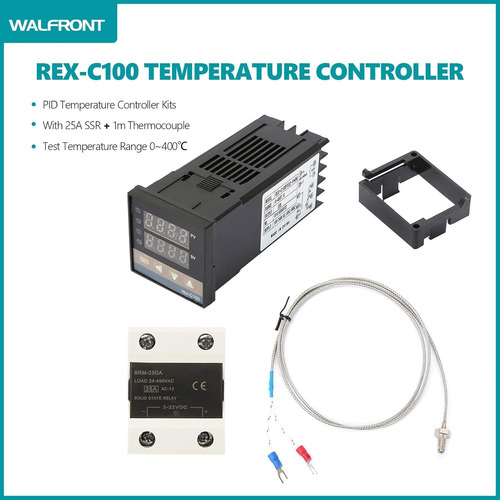 Kit Pirómetro Rex-c100 Control Temperatura Medición 0-400°c