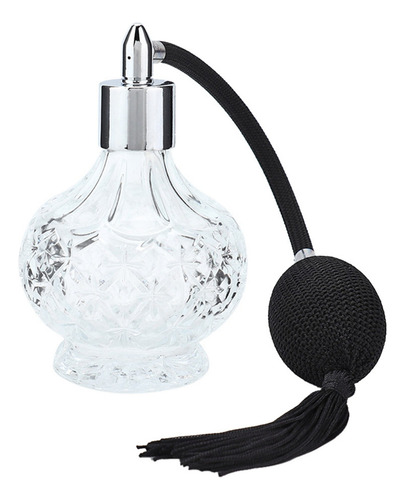 Botella De Spray, Perfume De Vidrio Retro, Borla Recargable,