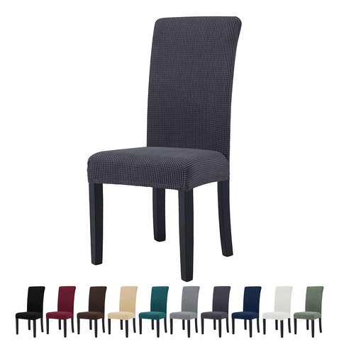 2 Pzas Funda Elastica Protectora Silla Comedor Color Sólido