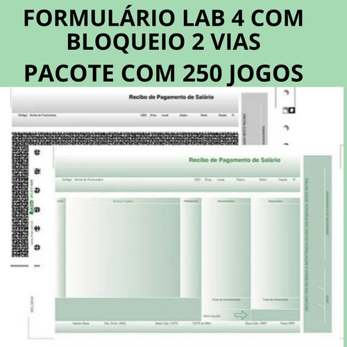 Formulário Contínuo Lab 04 Com Bloqueio 2v 250 Jogos Informs