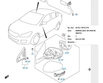 Comprar Espejo Lateral Derecho Blanco Eléctrico Suzuki Ciaz.