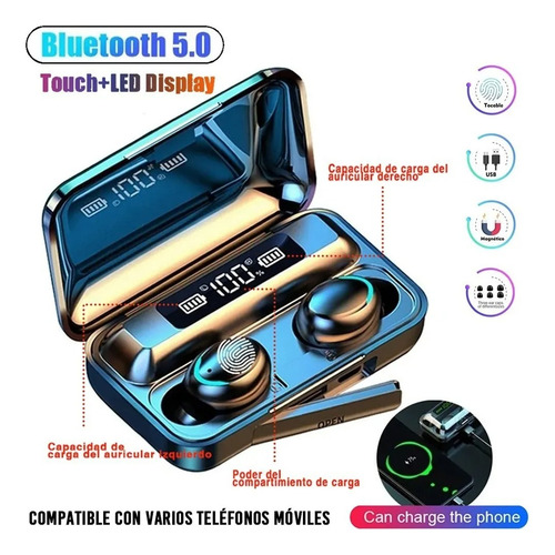 Auriculares Bluetooth Inalámbricos F9-5 Carga Powerbank