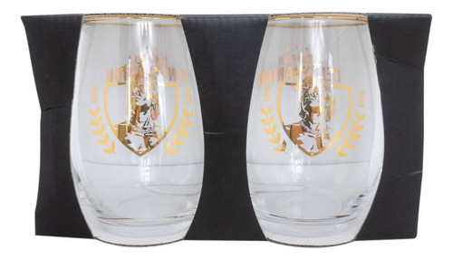 Set 2 Vasos De Vidrio Colo Colo Centenario 570ml