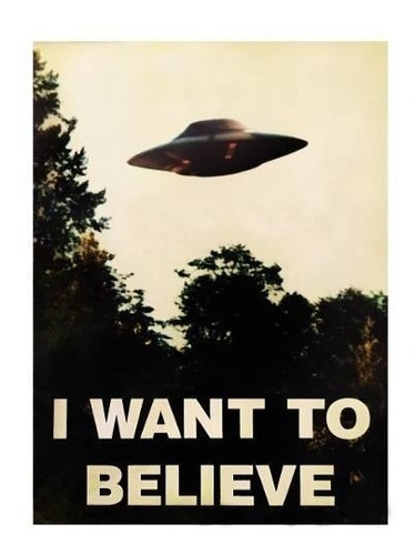 Poster X-files I Want To Believe Diseño Original 60 X 80 Cm