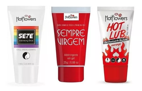 Gel Deslizante Lubri-ficante Sete 7 Sensações Hot Flowers 25g E