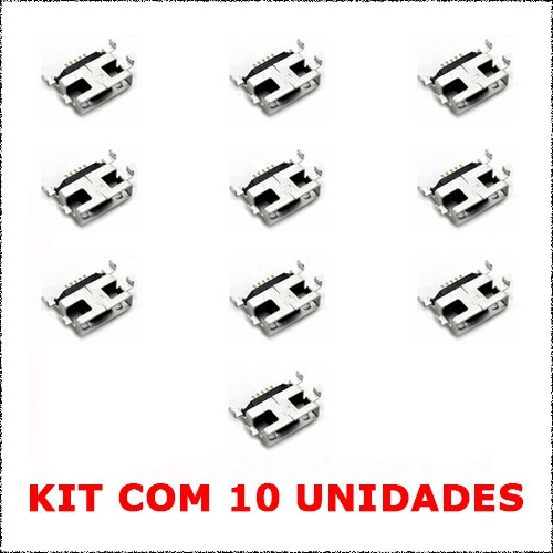 Kit 10 Conectores Carga Placa Interno Para Motorola Moto G1