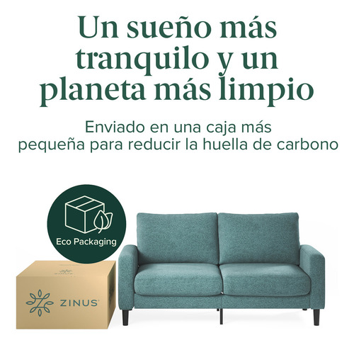 Sofá Colton Zinus 2 Cuerpos Verde