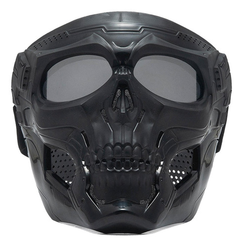 Goggle Máscaras Faciales Completas Lente Lente Negra Y Gris