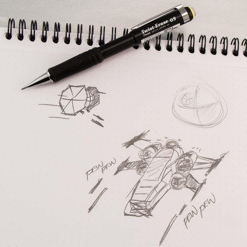 Portaminas 0.9mm Pentel Twist Erase Iii Con 2 Eraser Refills