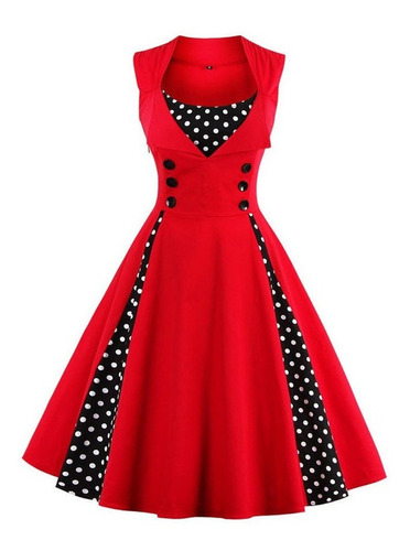 Vestido Mujer Coser 50 Retro Estilo Vintage