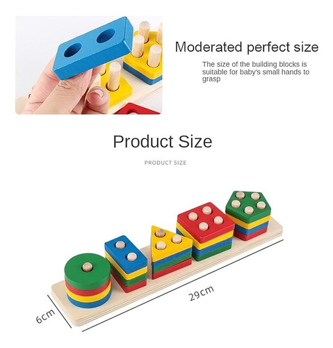 Rompecabezas Bloques De Madera Para Niños, Juegos Didactico