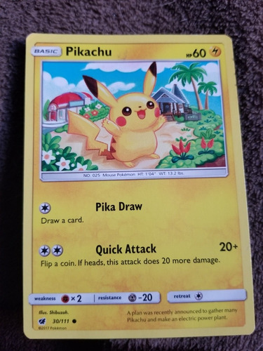 Carta Clásica De Pikachu