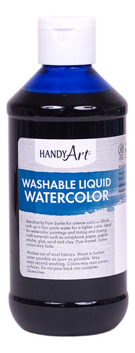 Handy Arte Lavable Acuarela Lquido 8onzas, Color Azul